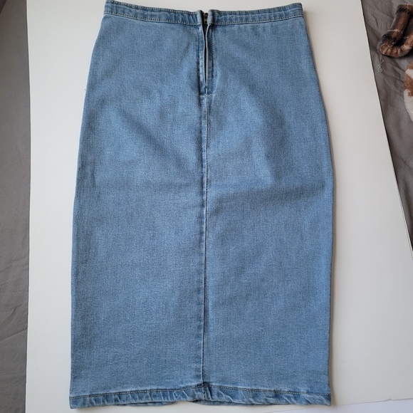 High waist_Denim skirt - Picture 4 of 4
